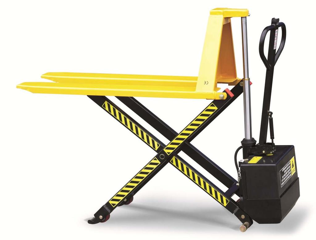 Hand Lift 12 Electric High Lift Pallet Truck World class performance Character: These electric high lift pallet trucks have further advantages when working with heavy items and constant daily use.