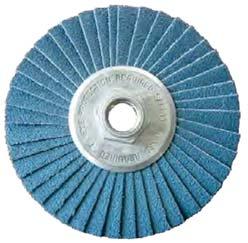 200 5 Folded Flap Disc or channels The 5/8-11 threaded arbor allows for quick mounting on 5 angle grinders.