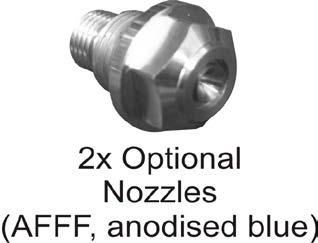 INFORMATIONS COMPLEMENTAIRES / COMPLEMENTARY INFORMATION Two optional nozzles are included in the kit as supplied from Lifeline Fire and Safety