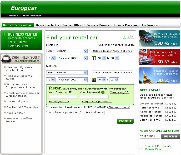 Successful Launch of New Europcar.