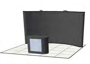 Page 18 of 72 KIT 1000 & 1001 Inline Kit 1000 Floor Standing Pop-up Display $973.00 Classic expandable frame covered with (Velcro compatible) black fabric panels, two halogen stem lights.