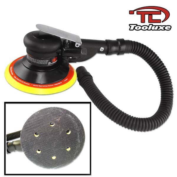 VACUUM READY ORBITAL SANDER This 6 diameter, random orbital sander is vacuum ready so it can be hooked up to a shop vac for removal of sanding dust while working.