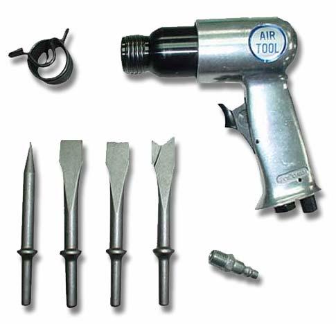 7 PC. AIR HAMMER AND CHISELS KIT You can use these air hammers and chisels on almost any material with professional results.
