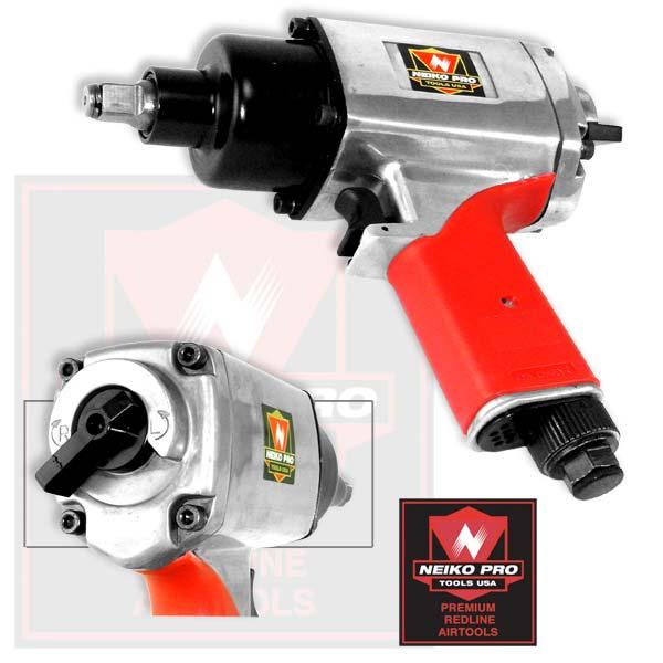 1/2 TWIN HAMMER IMPACT WRENCH This is a powerful air impact wrench with 800 maximum ft. lbs. of torque and 4 torque settings for 245, 270, 320 & 608 ft. lbs. The free speed rating on this tool is 5,500 rpm with an air consumption of 4.