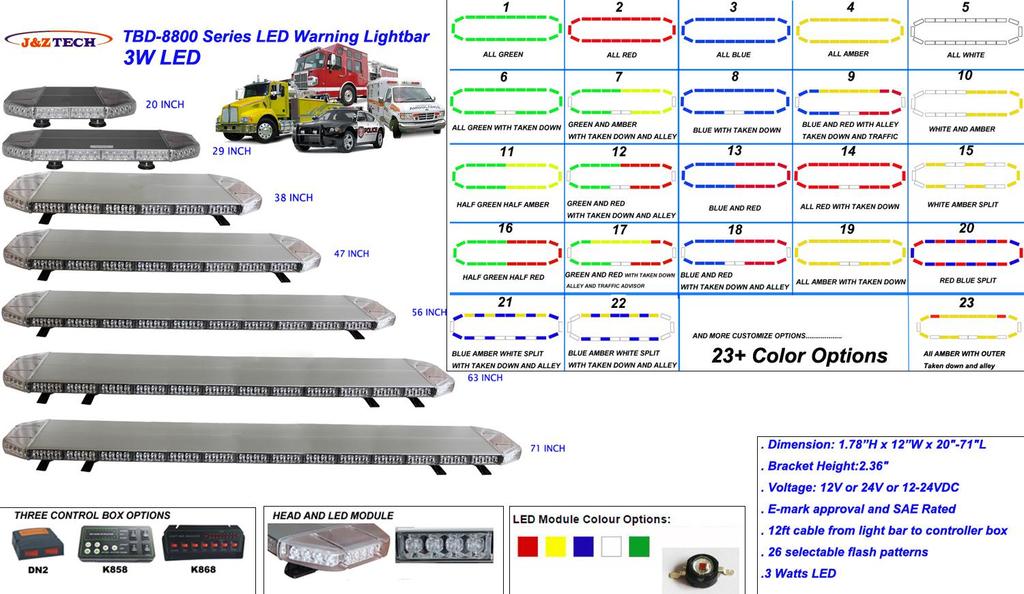 TBD-8800 FIR4 Unique-design LED lightbar 8800 Youtube https://www.youtube.