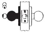 Outside knob/lever unlocked by emergency release tool outside, by rotating inside knob/lever or by closing door. Inside knob/lever always free. Latchbolt by knob either side.