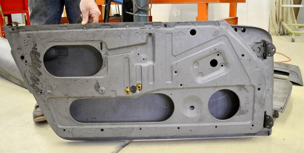 Chem Strip has expert talents to properly handle the delicate Porsche Panels. Once the paint is removed, the parts are dipped in a rust elimination bath.