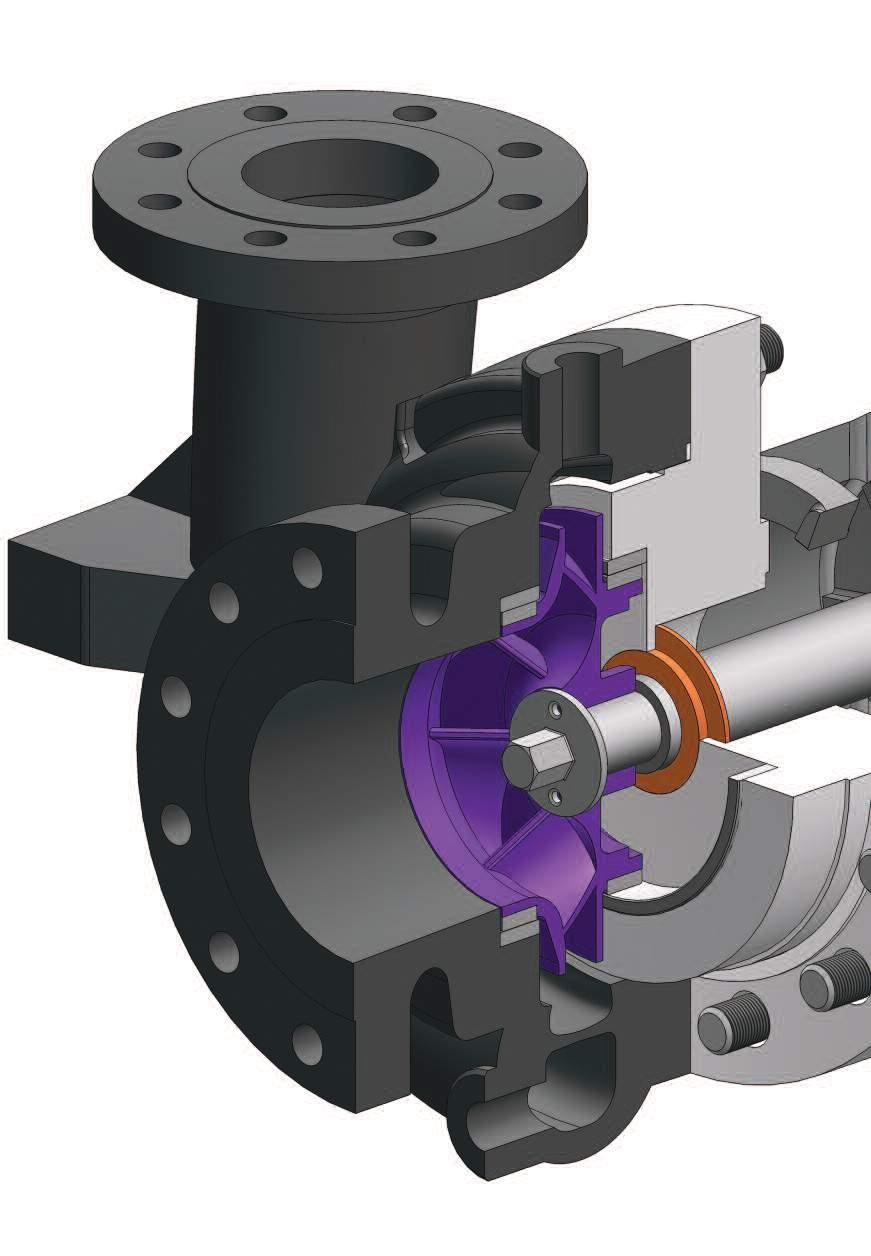 PWH API 610 PROCESS PUMP DESIGN FEATURES AND BENEFITS Quality Manufactured and tested in the USA Dual Volute Casing On larger pump sizes Minimizes radial loads and shaft deflection increasing