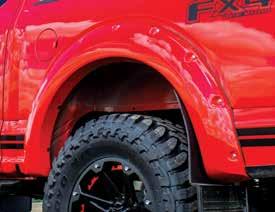 EGR Color Match Fender Flares feature preinstalled protective rubber trim and chrome finished decorative bolts for a hassle free installation in minutes.