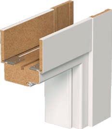 ADDITIONAL SOLUTIONS Door frame for double doors equipped with 6 hinges (frame side parts) without lock strike.