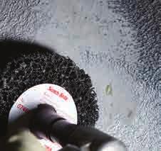 Preparation Use Scotch-Brite Clean N Strip disc to remove loose coatings from the repair area. Use CRS Scotch-Brite belt in hard to reach areas.