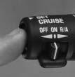 Setting Cruise Control {CAUTION: If you leave your cruise control on when you are not using cruise, you might hit a button and go into cruise when you do not want to.