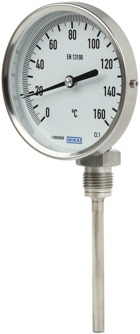 Mechanical temperature measurement Bimetal thermometer Model 52, industrial series WIKA data sheet TM 52.