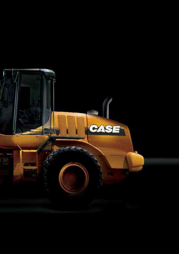 EXTENDED VIEW An increased glass area, redesigned front wheel arches and a smooth single-piece engine canopy provide a clear view for the operator all around the machine, reducing the risk of