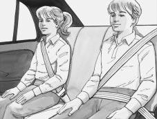 Larger Children Accident statistics show that children are safer if they are restrained in the rear seat. But they need to use the safety belts properly.
