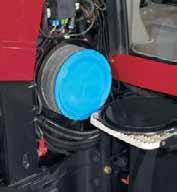 The engine air filter is accessible from ground level making regular cleaning and periodic replacement quick and easy.