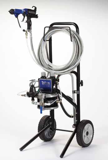 EXTRA PUMPING POWER 30% more suction power than a standard diaphragm pump to handle higher viscosity materials Triton pump provides 50% less pressure pulsation than