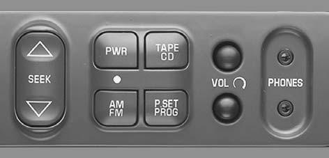 Rear Seat Radio Controls The following functions are controlled by the RSA system buttons: PWR (Power): Press this button to turn RSA on or off. VOL (Volume): Press this knob lightly so it extends.