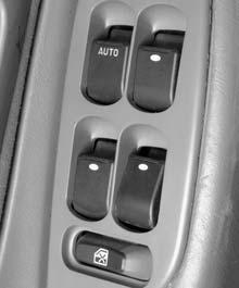 Power Windows Express-Down Window The power window switches are located on the armrest on the driver s door. In addition, each passenger door has a switch for its own window.