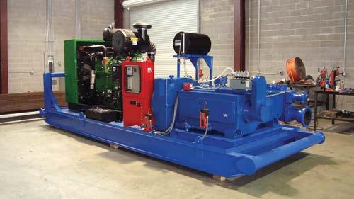 Engineered Diesel Engine Reciprocation Plunger Pump Package. Typical NOV reciprocation plunger pump package for onshore installation.