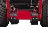 Ground speed up to 6 mph MOWER DECK Available in 36" or 48" cutting widths Fabricated 10-gauge with double top deck, overlap welded corners and double reinforced side skirts, steel reinforced leading