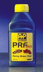 AP Racing 600 Competition Brake & Clutch Fluid. Family No. CP3600 Typical New Dry Boiling Point in excess of - 300 C (572 F) Wet E.R. (Equilibrium Reflux) Boiling Point - 210 C (410 F) AP 600 Fluid has been developed for racing applications where higher than normal temperatures are being experienced, e.