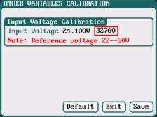If user selects User Calibration, the corresponding message will appear in the interface after booting the charger, as shown in the