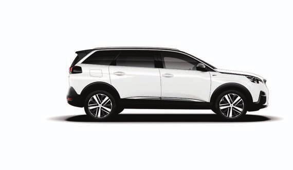 NEW PEUGEOT 5008 SUV: STANDARD EQUIPMENT BY VERSION - GT LINE & GT Model shown for illustration purposes only. Image shows GT model fitted with optional 19 Boston alloy wheels.