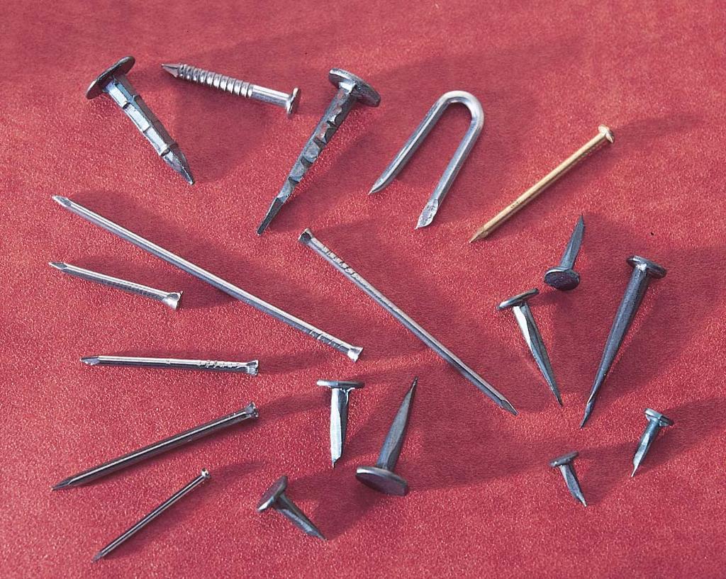 Pins & Tacks UPHOLSTERY PINS and TACKS 1070 TITEHOLD NAILS Bright steel.