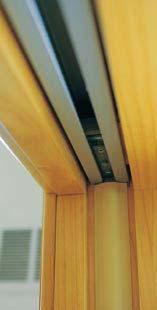 The benefit to you is a very small installation height the joint between door and top track is just 6 8 mm ( 1 4 5 16.