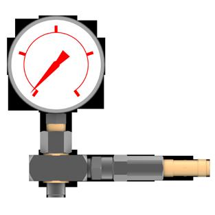 pressure gauge and is also equipped with a proximity sensor to check for high pressure on the main line.