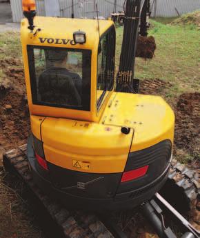 THE COMFORTABLE WAY TO GET INTO TIGHT SPACES. When your job takes you to an area where space is a premium, turn to the Volvo ECR58 and ECR88.