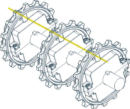Drive and Idler Sprocket Dimensions and Installation Notes When installing sprockets, make sure all of the sprocket faces are positioned the same way on the shaft, with all identification marks