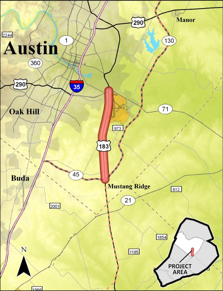 CONNECTING OR PARALLEL ROADWAY TO I 35 Proposed Project US 