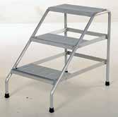 Step Stands Ideal for industrial or commercial applications. Strong design yields a uniform capacity of 500 pounds, but is lighter than comparable steel models.
