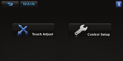 the Setup Screen Step 4: Select TOUCH SCREEN and follow the onscreen instructions Navigation Touch Screen Calibration Note: