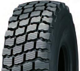 Non-directional tread pattern with excellent traction and self-cleaning properties even in extreme conditions, plus exceptional stability.