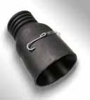 (crush-resistant) NZR-TWINFLAP 4 X 9 (100mm X 225 mm) rubber nozzle equipped with closing flaps minimizing air