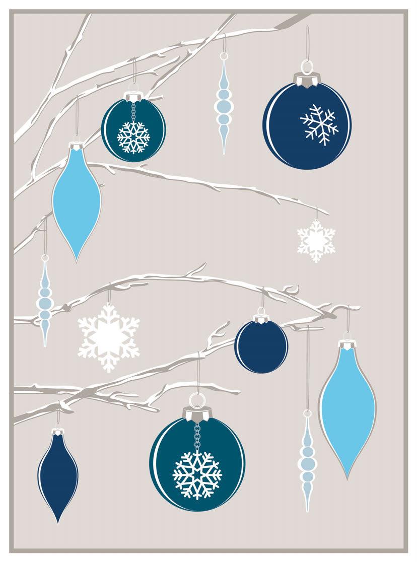 Greeting Cards CLASSIC GREETINGS PRICE CODE M CGR0023 Ornaments on a Tree