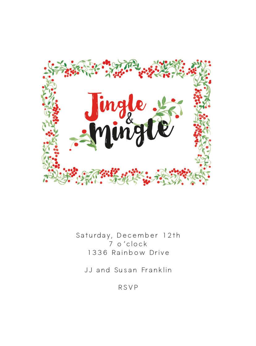 Classic Invitations INVITATIONS PRICE CODE D C25478 Jingle Invite 5.75x7.