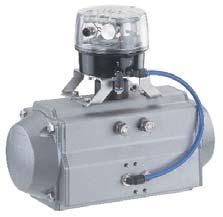integrated Limit switches Electro-pneumatic positioner, optical position indicator, combi switchbox, electrical position indicators, stroke