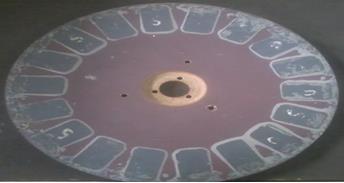 There is one stator disc which has two surface sides for placing the armature windings. Diameter of the stator disc is 340 mm with thickness of 20 mm.