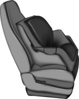 34 Child Safety 1. Position the child safety seat in the center front seat. 2. Slide the tongue up the webbing. 3.