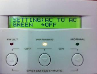cursor ( ) shown between SETTING and AC TO AC