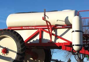 High-Clearance Sprayer 13 Farm King High-Clearance Sprayers are the market leader in features and quality. Custom tanks are available in 850, 1200 or 1600 U.S. gallons and are the ideal options for midsize to large operations looking to control their own spraying season.