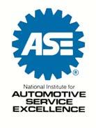 ASE Automotive Service Excellence The non-profit National Institute for Automotive Service Excellence (ASE) works to improve the quality of vehicle repair and service by testing and certifying