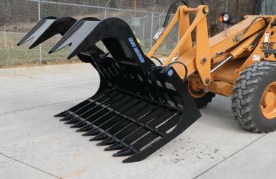 It is available in a root grapple style or a grapple bucket style and they can be made from 1/2