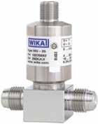 Electronic Pressure Measurement Ultra High Purity Transducer, Ex na nl Models WU-20, WU-25 and WU-26 WIKA Datasheet WU-2X Applications Gas panels for OEM tools Semiconductor, flat panel display and