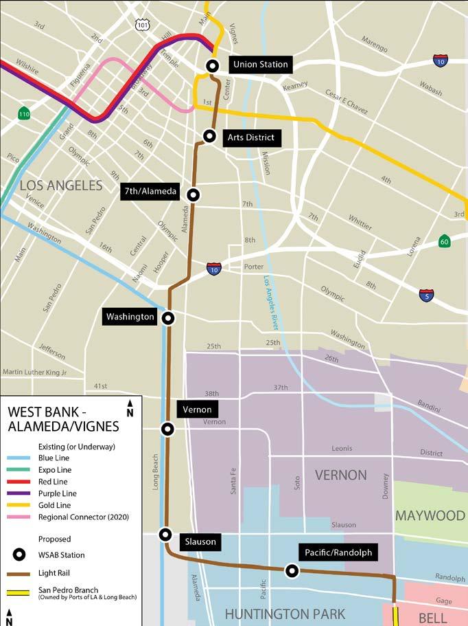 Alameda/Vignes Alignment Option Developed for TRS Access to Union Station through Arts District via shared