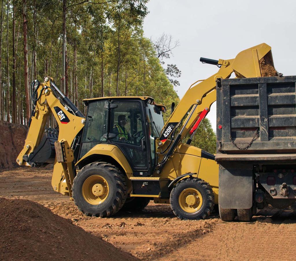 420F2/420F2 IT Backhoe Loaders Engine Weights Engine Model Cat 3054C Mechanically Operating Weight Minimum 7726 kg 17,033 lb Turbocharged Operating Weight Maximum (ROPS
